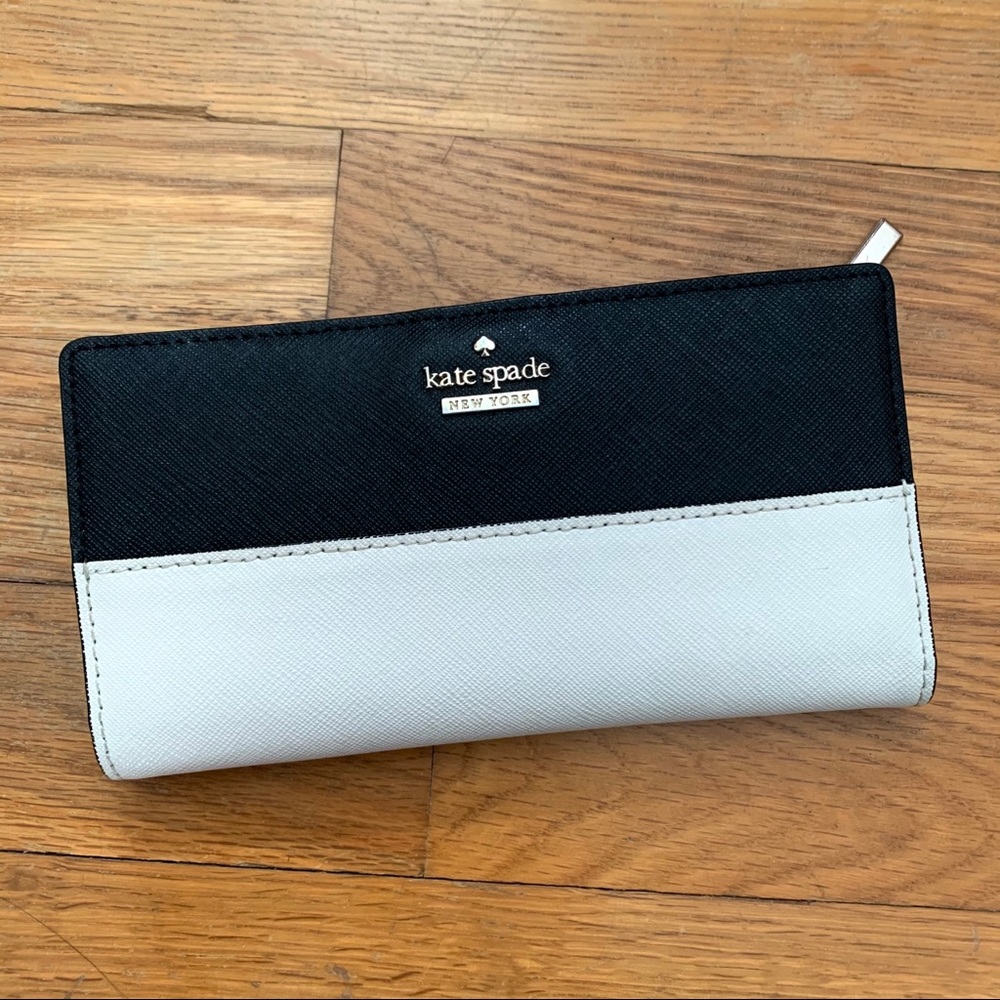 Kate Spade Black & Cream Bifold Wallet